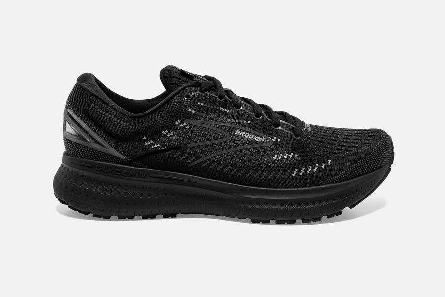 Brooks Israel Glycerin 19 Road Running Shoes Womens - Black - WVH-304195